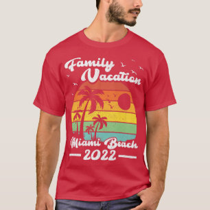 T-shirt Vacances en famille 2022 Vintage Floride Miami Bea