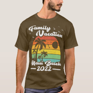 T-shirt Vacances en famille 2022 Vintage Hawaii Maui Beach