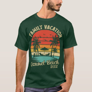 T-shirt Vacances en famille 2022 Vintage Retro Meico Cozum