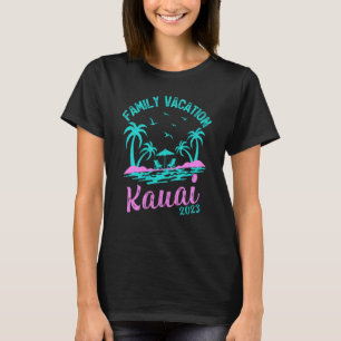 T-shirt Vacances en famille 2023 Kauai Hawaii Beach