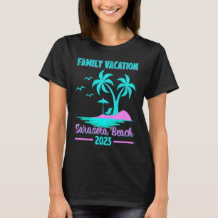 T-shirt Vacances en famille 2023 Palmier Floride Sarasota