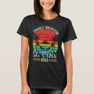 T-shirt Vacances en famille 2023 Vintage Virgin Island St