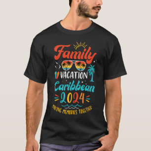 T-shirt Vacances en famille 2024 Caraïbes Correspondant Va