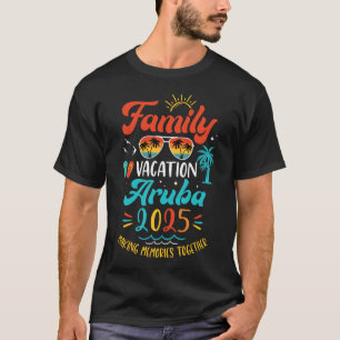 T-shirt Vacances en famille 2025 Aruba Vacatio d'été corre