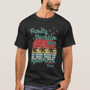 T-shirt Vacances en famille 2025 Texas Crystal Beach Vinta
