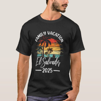 T-shirt Vacances en famille 2025 Vintage Plage El Salvador