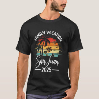 T-shirt Vacances en famille 2025 Vintage Porto Rico San Ju