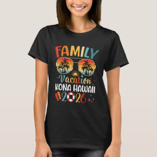 T-shirt Vacances en famille 2026 Groupe assorti Kona Hawaï