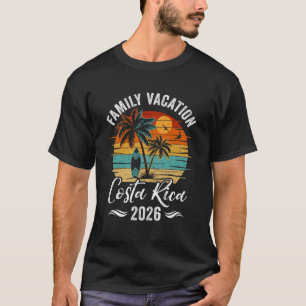 T-shirt Vacances en famille 2026 Vintage Costa Rica Été Ma