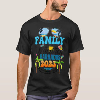 T-shirt Vacances en famille Barbade 2023 Beach Summer Matc