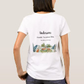 T-shirt Vacances en famille bois forêt animaux cerfs (Dos)