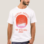 T-shirt Vacances en famille Croisière bateau Voyage Retro (Devant)