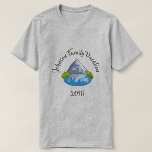 T-shirt Vacances en famille de montagne (Design devant)