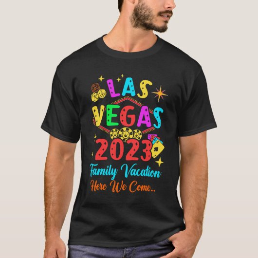 T-shirt Vacances en famille Las Vegas 2023 Correspondance (Devant)