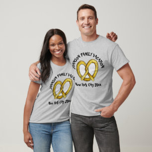 T-shirt Vacances en famille Pretzel personnalisé New York 