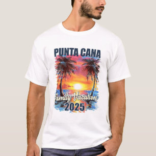 T-shirt Vacances en famille Punta Cana 2025 Voyage d'été M