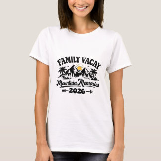 T-shirt Vacances en famille Souvenirs de montagne 2026