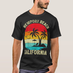 T-shirt Vacances en famille Vintage Retro California Newpo