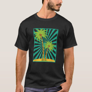 T-shirt Vacances estivales Rétro Cocotiers Palmiers Tropic