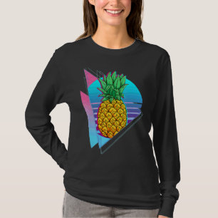T-shirt Vacances estivales topiques Ananas Synthwave 90s V