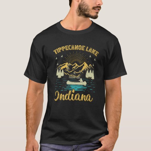 T-shirt Vacances été Retro Mountain Indiana Tippecanoe (Devant)