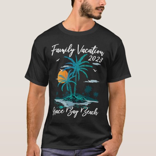 T-shirt Vacances Familiales 2023 Sunset Turks And Caicos G (Devant)