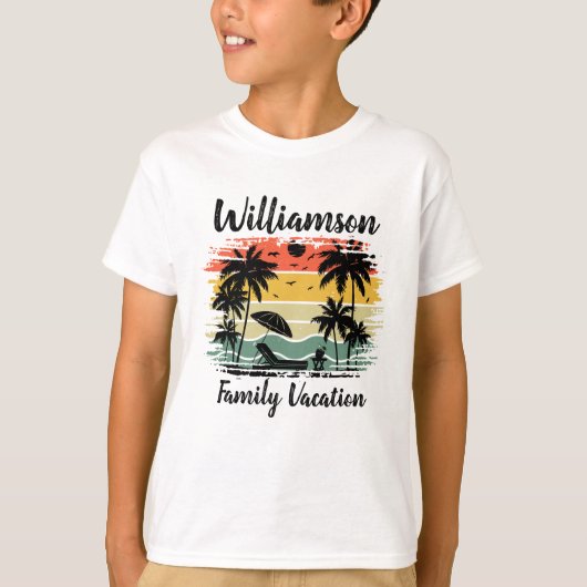 T-shirt vacances familiales personnalisées (Devant)