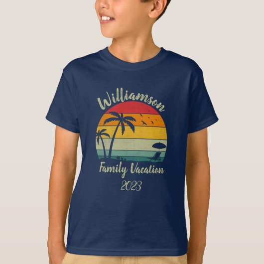 T-shirt Vacances familiales personnalisées (Devant)
