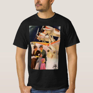 T-shirt Vacances familiales vintage en hydravion à hélices