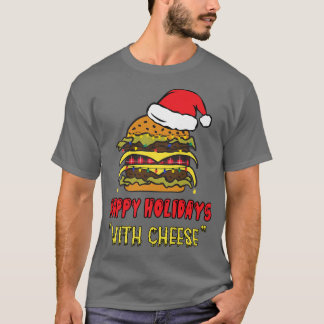 T-shirt vacances heureuses avec fromage drôle Noël Vêtemen