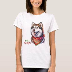 T-shirt Vacances Husky