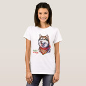 T-shirt Vacances Husky (Devant entier)