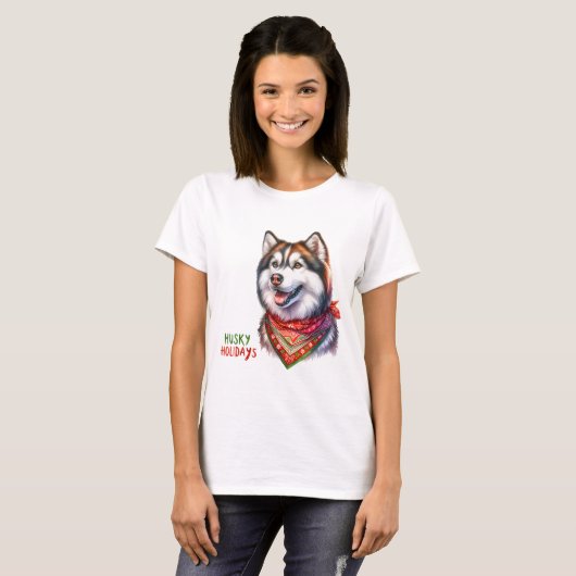 T-shirt Vacances Husky (Devant entier)