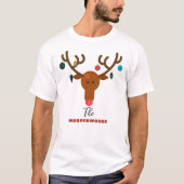 T-shirt Vacances mignonnes Boule de Noël Whimsical Reindee (Devant)