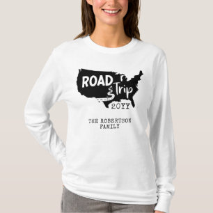 T-shirt Vacances personnalisées Family Road Trip USA Ca