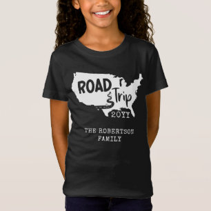 T-Shirt Vacances personnalisées   Family Road Trip USA Ca