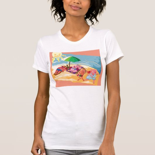 T-shirt Vacances plage (Devant)