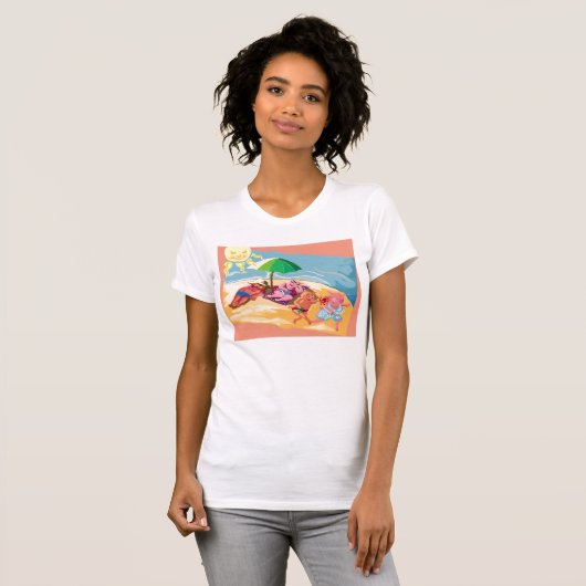 T-shirt Vacances plage (Devant entier)
