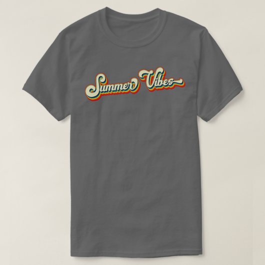 T-shirt Vacances Retro Summer Vibes (Design devant)
