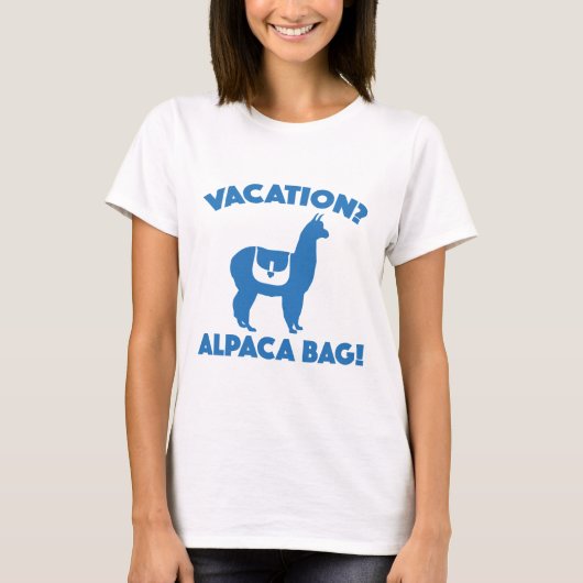 T-shirt Vacances ? Sac Alpaca ! (Devant)