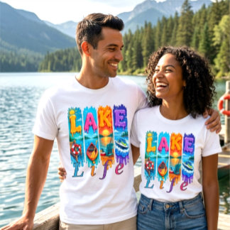 T-shirt Vacances Saisonnières D'été Au Bord Du Lac 