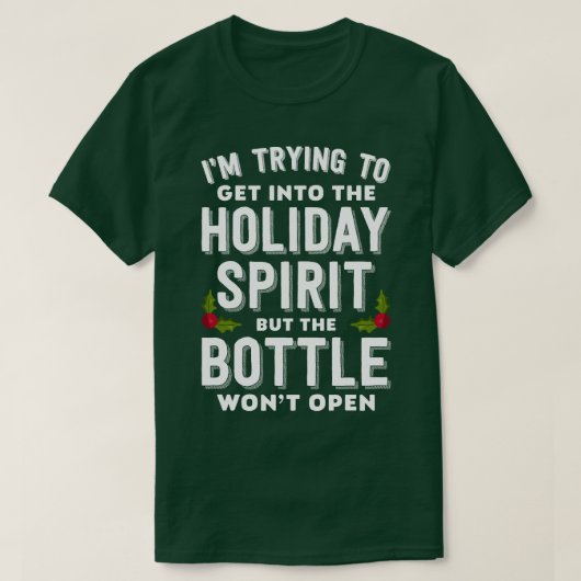 T-shirt Vacances Spirit Bottle Wont Open (Design devant)