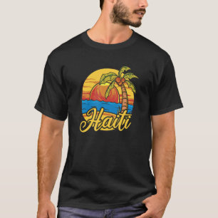 T-shirt Vacances vintages Caraïbes mer Voyage Plage Haïti