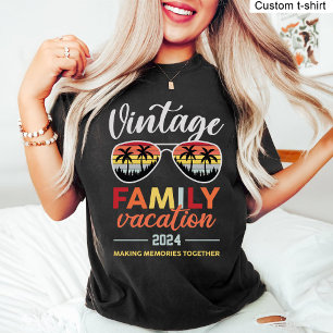 T-shirt Vacances vintages en famille Rassembler les souven