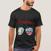 T-shirt Vacation Christmas In June Sungles Santa Flamingo (Devant)