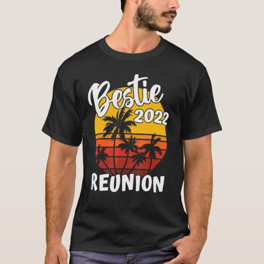 T-shirt Vacay Bestie Squad Summer Sunset Beach Retro Besti (Devant)