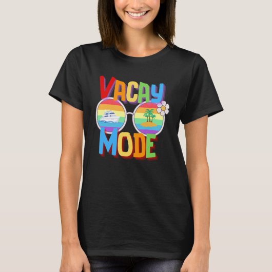 T-shirt Vacay Mode Humour Vacation Summer Sand Beach Boat (Devant)