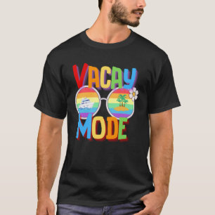T-shirt Vacay Mode Humour Vacation Summer Sand Beach Boat