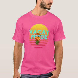T-shirt Vacay Mode Rétro Swinger à l'envers de l'ananas