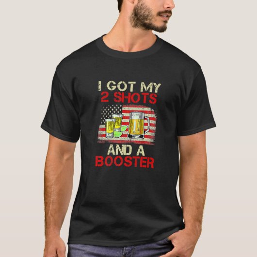T-shirt Vaccination J'Ai Eu Mes Deux Chaussures Et Un Boos (Devant)